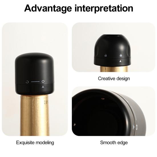 Wine Stopper Rotate And Lock Unlock Leak-proof Reusable Freshness Flavor Keeping Champagne Bottle Sealer Saver Cork Kitchen Supplies KTY
