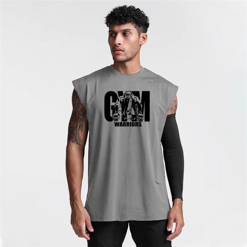 Muscleguys Fitness Clothing Summer Men Quick Dry Bodybuilding Vest Running Training Loose Sleeveless T-Shirt