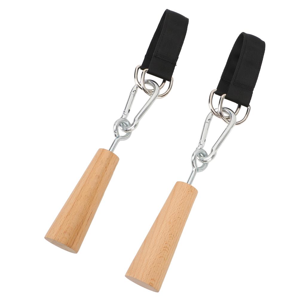 1 Pair Wooden Pull Up Grips Professional Arm Strength Training Pull Up Fitness Accessories for Home