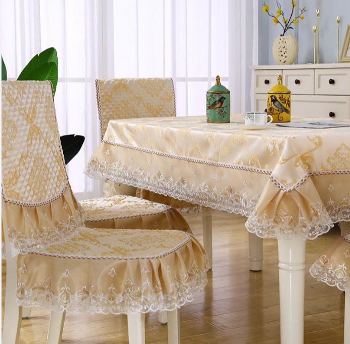 Luxury High-quality Modem Table Chair Cover Seat Cover Protective Cover Seat Skirt Stool Cover Home Decoration Dustproof Cloth Mat