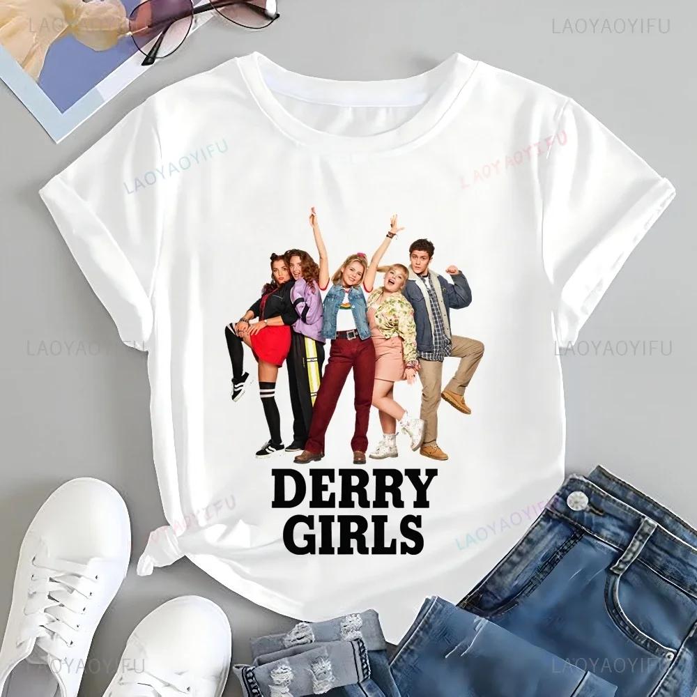Series Derry Girls Camisetas Estampadas Tops Derry Girls Tendencia Manga Corta Camisas Unisex E