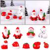 Doll House Fairy Garden Miniature Snowman Christmas Decor Micro Landscape Santa Claus Figurines