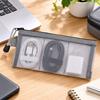 Mesh Fabric Cable Organizer Bag See Through Mesh Zipper Pouch Travel Cable Case  Earphone Storage