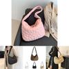 Chic Korean Style Cotton Tote Bag For Women 2023 New Pleated Cloud Bag Autumn Winter