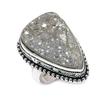 Pyrite Druzy Handmade 925 Sterling Silver Jewelry Ring Size 9 L6s69