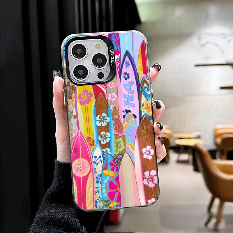 Чехол для телефона iPhone 17 Air 16 16E 15 Pro Max 14 Plus 13 Mini 12 с изображением доски для серфинга, серфинга, лета, противоударный, задняя крышка, защита от падения