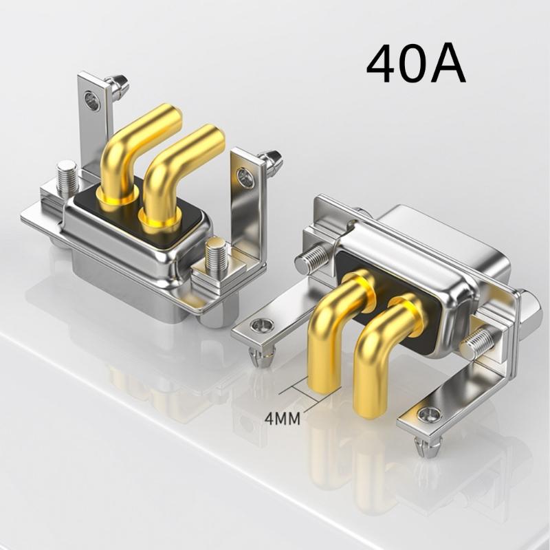 DB2 2W2 40A Высокоточный Разъем с Цельным Штырем 2-контактный Прямой Угол Паяемый Штекер для Печатной Платы Для Промышленного Коммуникационного Оборудования