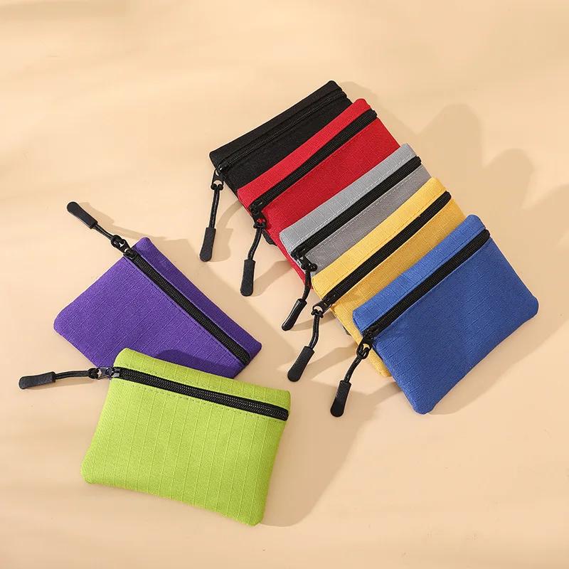 Oxford Cloth Coin Purse Women Zipper Coin Pouch Key Earphone Data Cable Card Bag Credit Card Holder Kids Mini Cute Purse