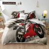 Комплект пододеяльника для кроссового мотоцикла 3D Гоночный Мотокросс Постельное белье Для Подростка Мотоциклиста Экстремальные Виды Спорта Полиэстеровый Пододеяльник