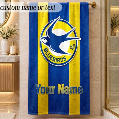 Beach TowelCardiff City Custom Name Text Personalized Soft Towel for Beach Pool Indoor Home Decor Gift