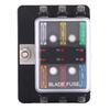 Fuse Box Holder, 6 Way Circuit Fuse Box Block Holder with LED Warning