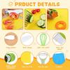 17 Pieces Kids Cooking Set Real Montessori Kitchen Tools Toddler Safe Serrated Edges with Plastic Knife Cutting Board Scissors
