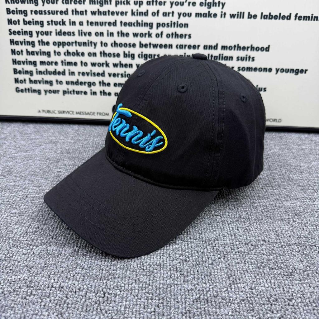 New Tennis retro embroidered baseball cap women's summer quick-drying sunscreen American extended brim cap