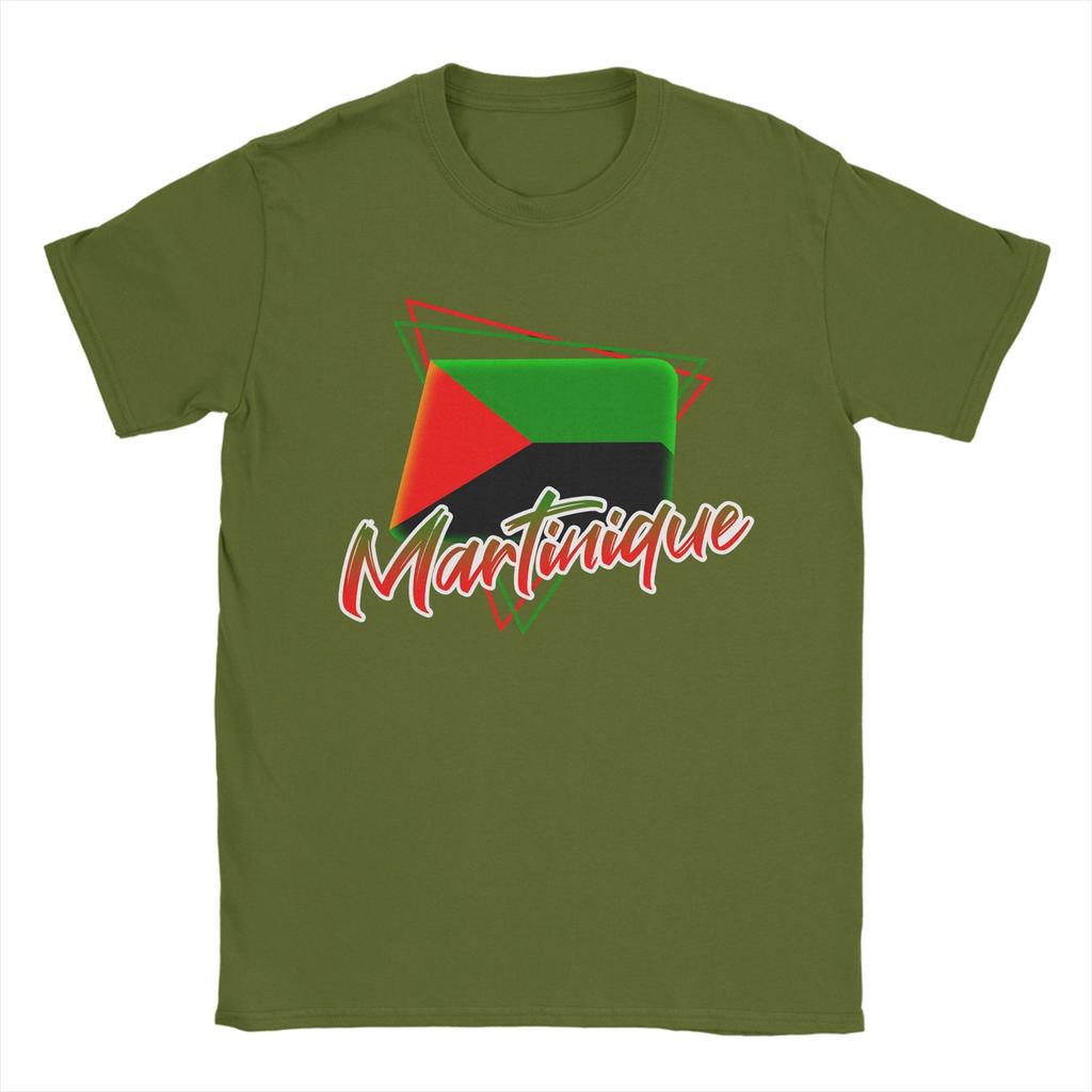Martinique Flag T Shirt Unisexs Cotton Novelty TShirts Crew Neck Tee Shirt Short Sleeve Clothes New Arrival
