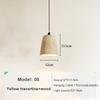 Светодиодная ретро желтая лампа-подвеска из камня с отверстиями, маленькая, прикроватная, для спальни, столовой, освещение, подвесная лампа, подвесной светильник