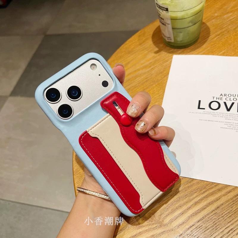 Роскошный браслет в цвет, чехол для телефона из овечьей кожи для iPhone 17Promax 16 15 14 13 12 11 17Air 16Pro Чехол для телефона Funda