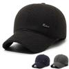 Middle-Aged And Elderly Woolen Baseball Cap Men'S Winter Casual Thickened Warm Cotton Hat Outdoor Riding Cap