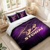 Bedding Set 1 Duvet Cover 2 Pillowcases Melbourne Storm Print Bedroom Home Decoration