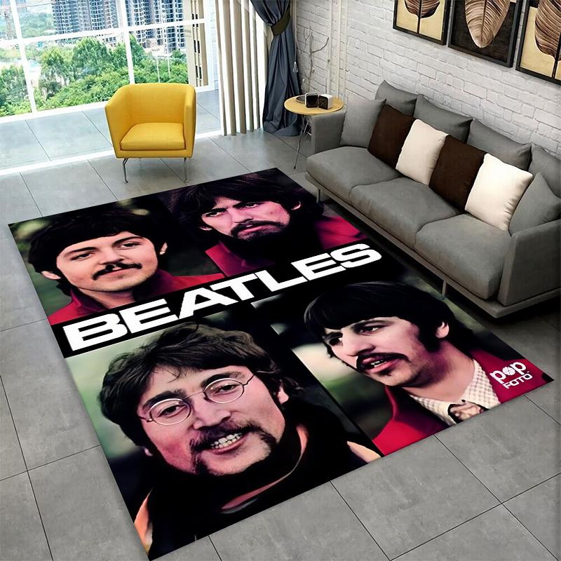 Ковер-звезда B-Beatles Rock Band для игровой комнаты, спальни, гостиной, дивана, домашнего декора, детский нескользящий коврик для игровой зоны