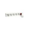 Power Strip - Power Strip Block - 5 Sockets - Switch - 1 M - White