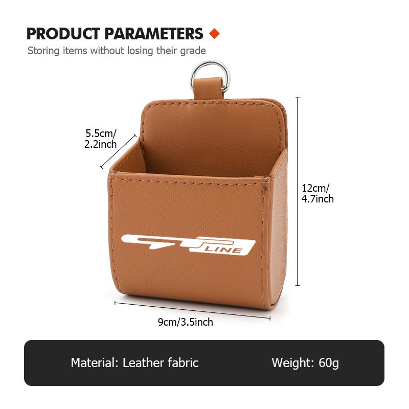 JUNT9 For KIA Leather Car Interior Air Vent Storage Box Mini Phone Glasses Storage Case Rio K5 K2 Sportage Ceed Sorento Picanto