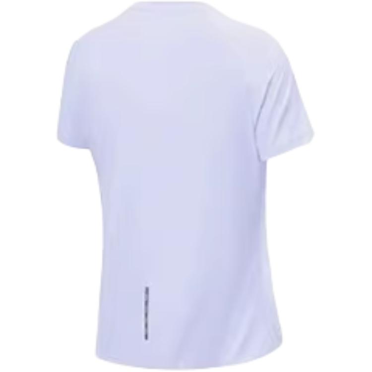 Li Ning Running Series модная удобная дышащая обычная повседневная футболка с коротким рукавом женская топы небесно-голубого цвета ATST352-2