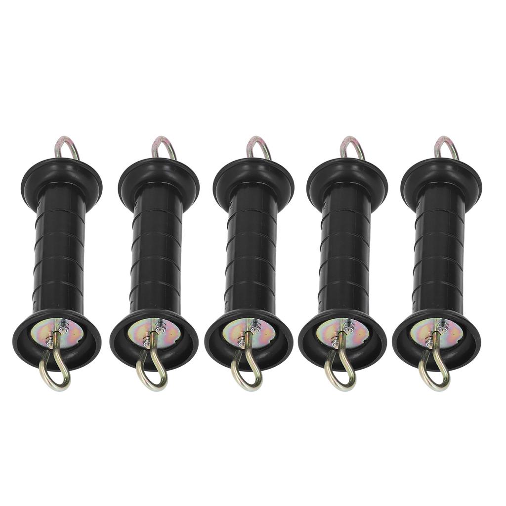 5Pcs Electric Fence Handle Insulated Gate Grip Bar with Metal Hook for Farm Pasture