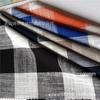 Чистый лен 21x17 Твилловый жаккардовый полосатый шамбре клетчатый рами хлопок рубашечная ткань