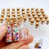 5/10 Pcs 1mL Mini Small Tiny Clear Cork Stopper Glass Bottles The Glass Jar Is Transparent and Simple