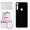 apgo Protective Skin Sticker for the Back Compatible with Motorola Moto G8 Play, Wrap Film, Foil, Vinyl - Pattern Matte Black