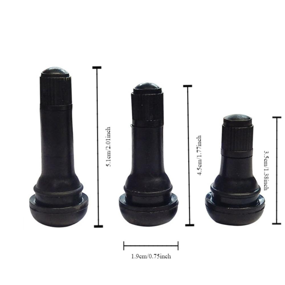 4pcs Black Car Vacuum Tire Valve TR412/TR413/TR414 Wheel Valves Tubeless Tyre Valve