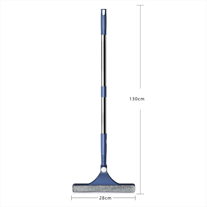 2 In 1 Window Mesh Screen Brush Window Cleaner Magic Broom Wiper Telescopic Long Handle Window Mop Squeegee Wiper Cleaning Tool