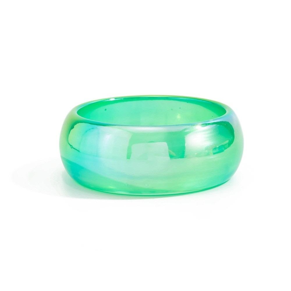Transparent Laser Bracelets Irregular Geometric Chunky Bangles Colorful Resin Bangles  Boho Style