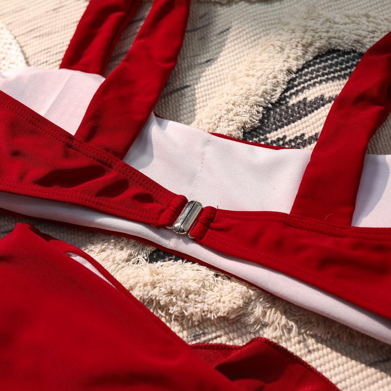 Сексуальный женский двухсекционный цветочный бюстгальтер пуш-ап с подкладкой, белый комплект бикини, купальник, купальный костюм со шнуровкой, пляжная одежда, бикини