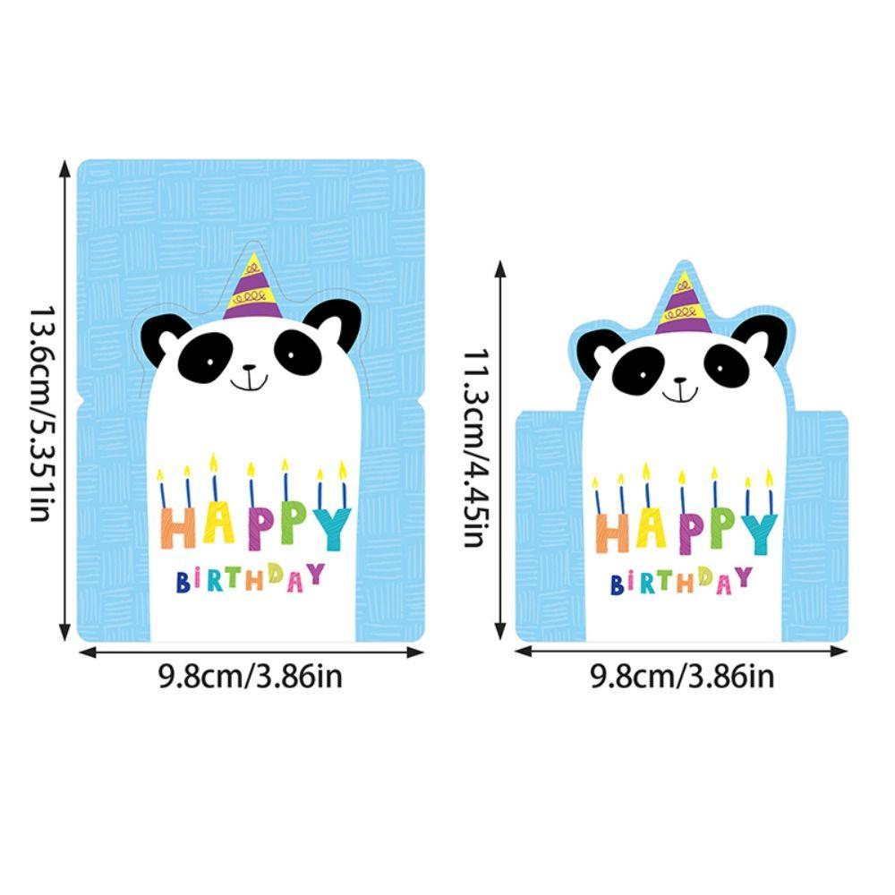 10 Pack Simple Folding Cartoon Birthday Card Handwritten Style Small Size Greeting Card For Friends