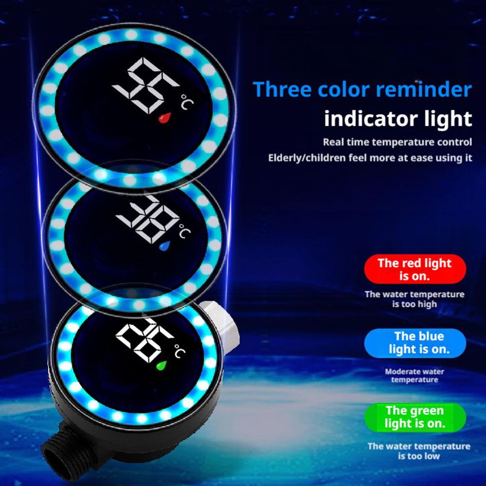 Светодиодный термометр для душа с дисплеем температуры, диапазон 0-99°C, нержавеющая сталь, ABS, PC, герметичный