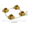 Gold Candle Holders Metal Round Candlestick Display Stand Advent Wreath Candle Stick Holders Home Wedding Candlestick Ornament