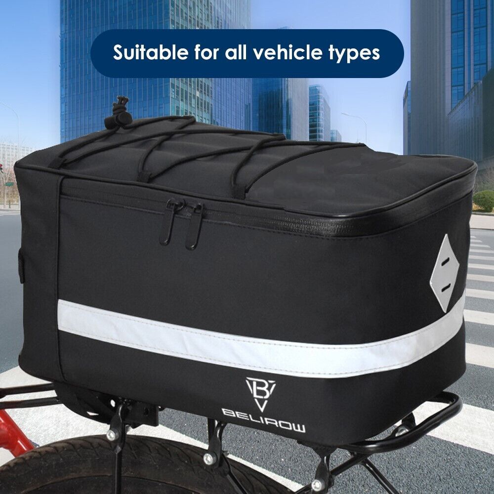 PVC Bicycle Rear Seat Bag - Waterproof Trunk Pannier with Ample Storage Space for Cycling Accessories - Durable and Easy To Install Bike Rack Bag