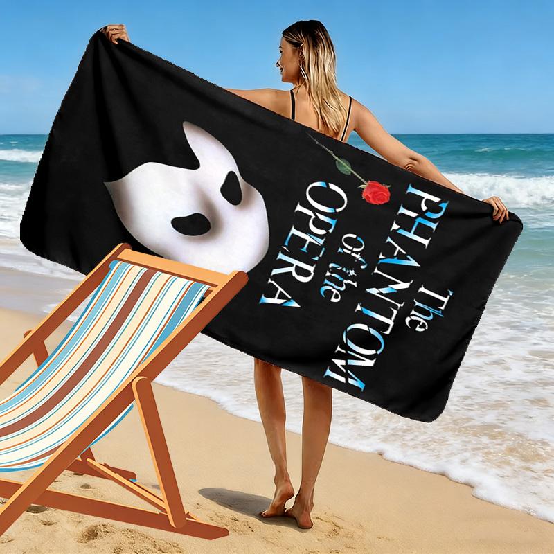 The Phantom of the Opera 2D Flat Print Beach Towel, Large Soft Quick Dry Towel for Beach Camping Swimming.NSTJ0928304