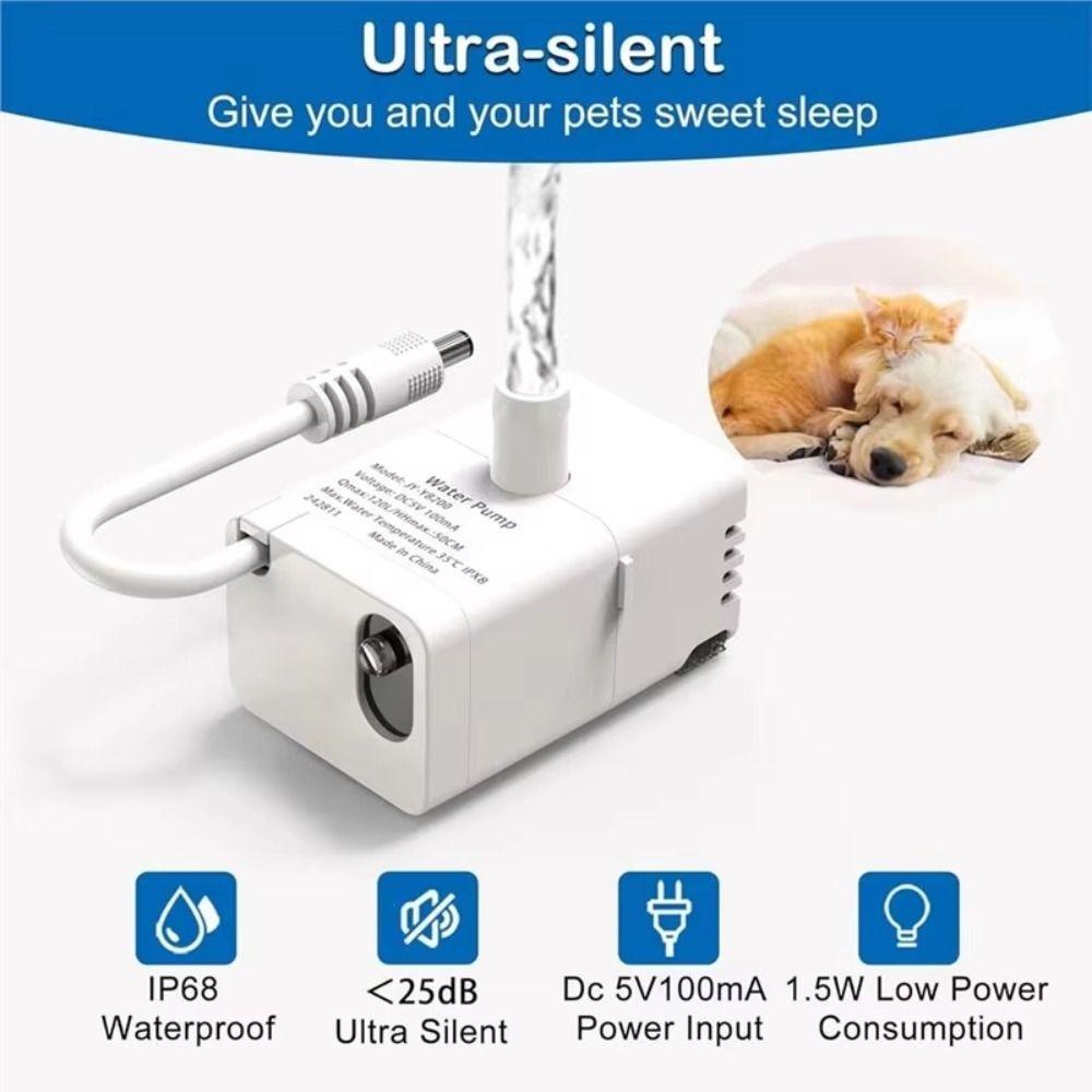 Auto Power Off Pet Water Fountain Pump Ultra Quiet Water Dispenser Pump Cat Water Fountain