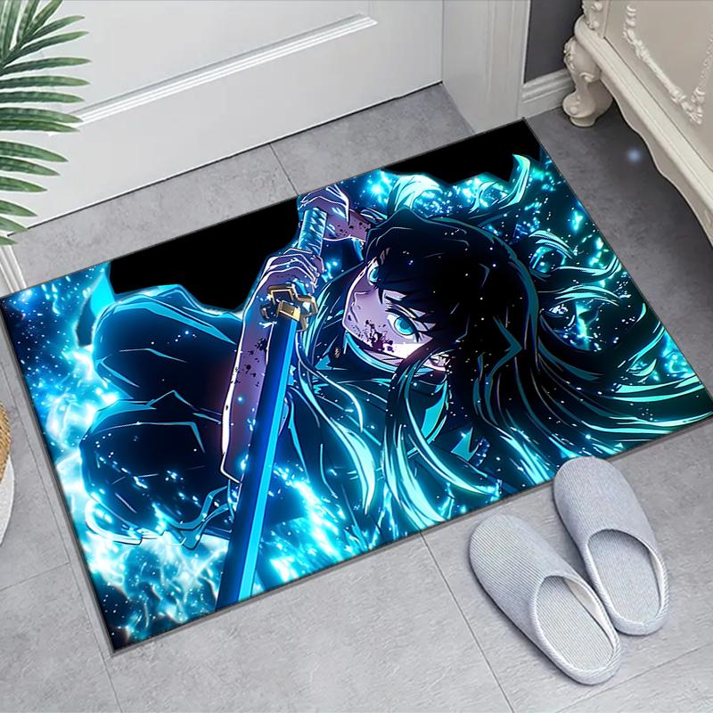 1pc Demon Slayer5 Design Area Rug - Non-Slip, Soft & Cozy Floor Mat for Living Room, Bedroom, Office - Indoor/Outdoor Decorative Carpet