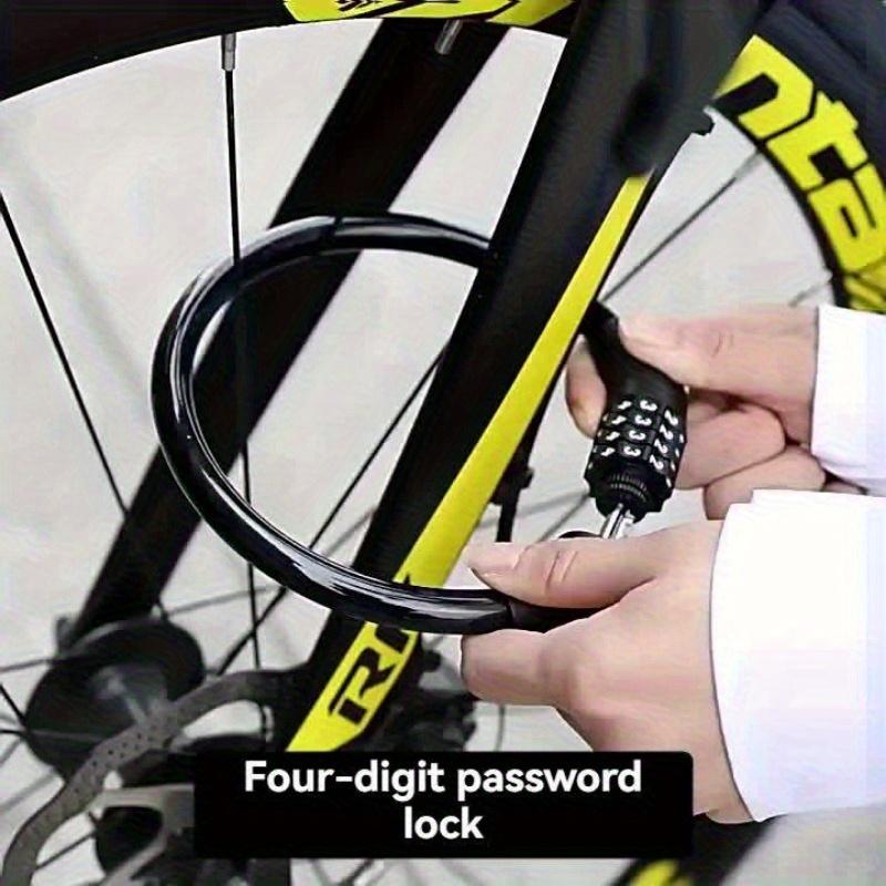 1 шт. Сверхпрочный противоугонный велосипедный цепной трос, портативный кодовый велосипедный замок с 4-значным перенастраиваемым кодом, подходит для велосипедов -16 дюймов