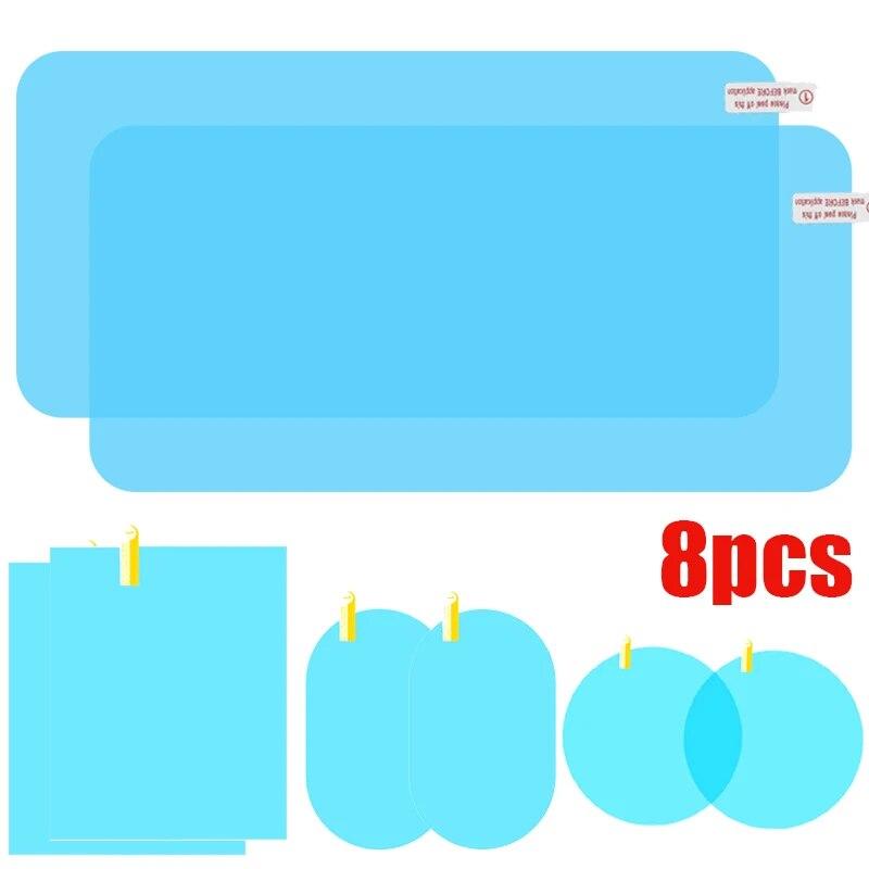 Зеркало заднего вида, набор непромокаемых пленок, оконное стекло автомобиля, грузовика, противотуманные водонепроницаемые наклейки, дождливый день, безопасное вождение, непромокаемые пленки