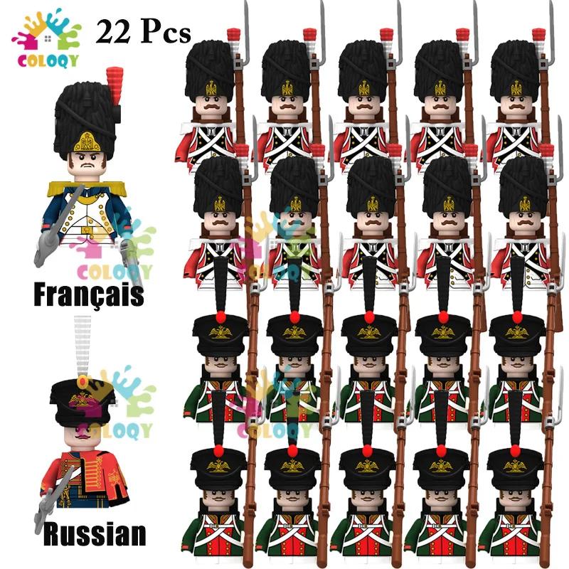 Kids Toys 22Pcs/10Pcs Napoleonic Wars Military Soldier Building Blocks Imperial Navy Figures Toys For Kids Birthday Gifts