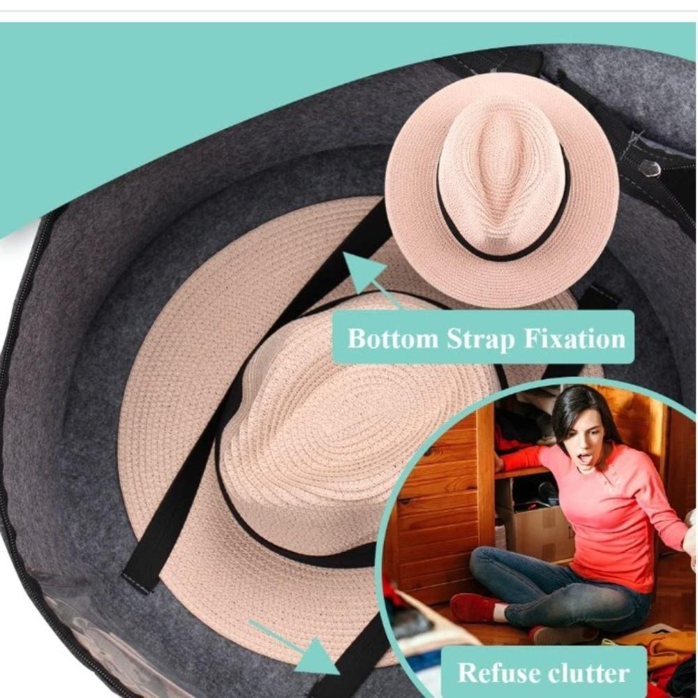 Wide Brim Hat Organizer Hat Box for Women Men Felt Cloth Wide Brim Hat Case for Travel