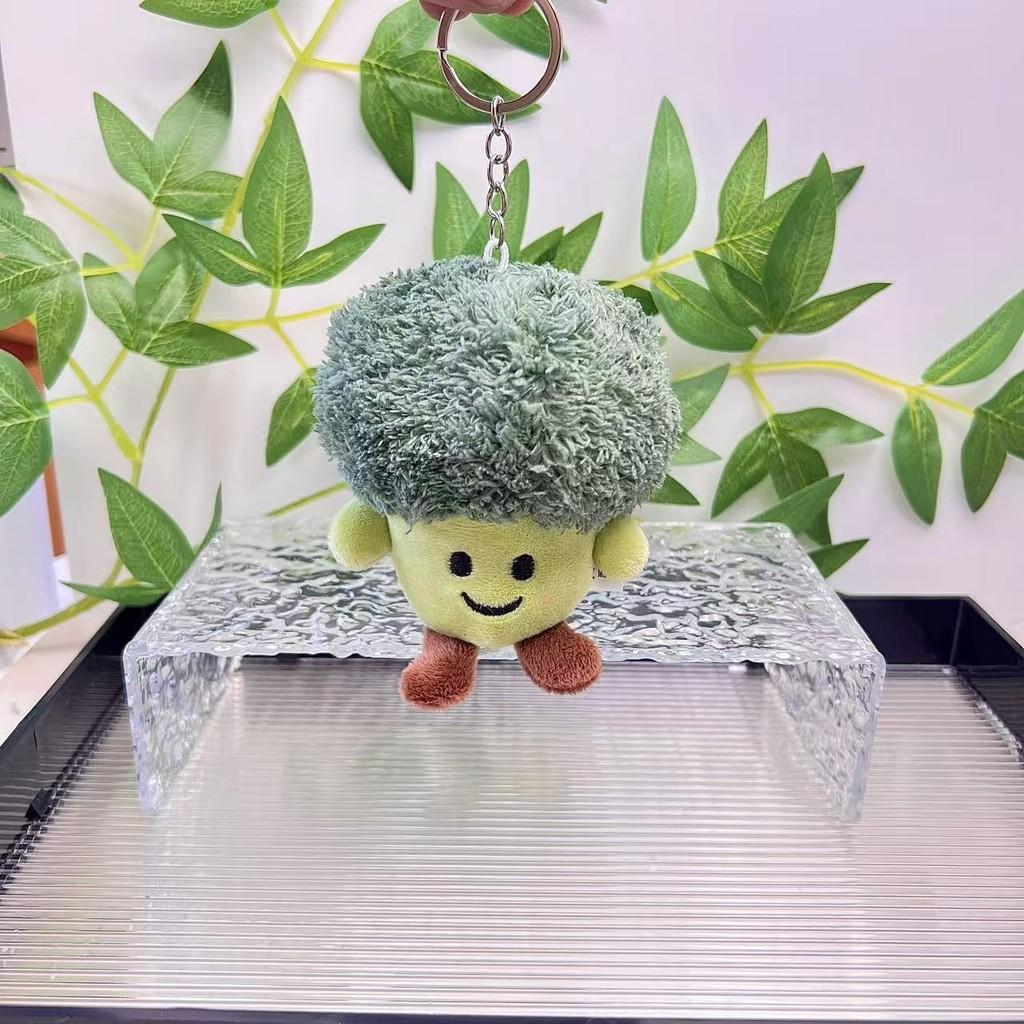 Adorable Plush Vegetable And Fruit Character Keychain With Soft Short Fur Design
