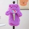 2026 Autumn/Winter Small Dog Puppy Cute Pet Plush Cute Purple Unicorn Style with Hat Transformation Dress