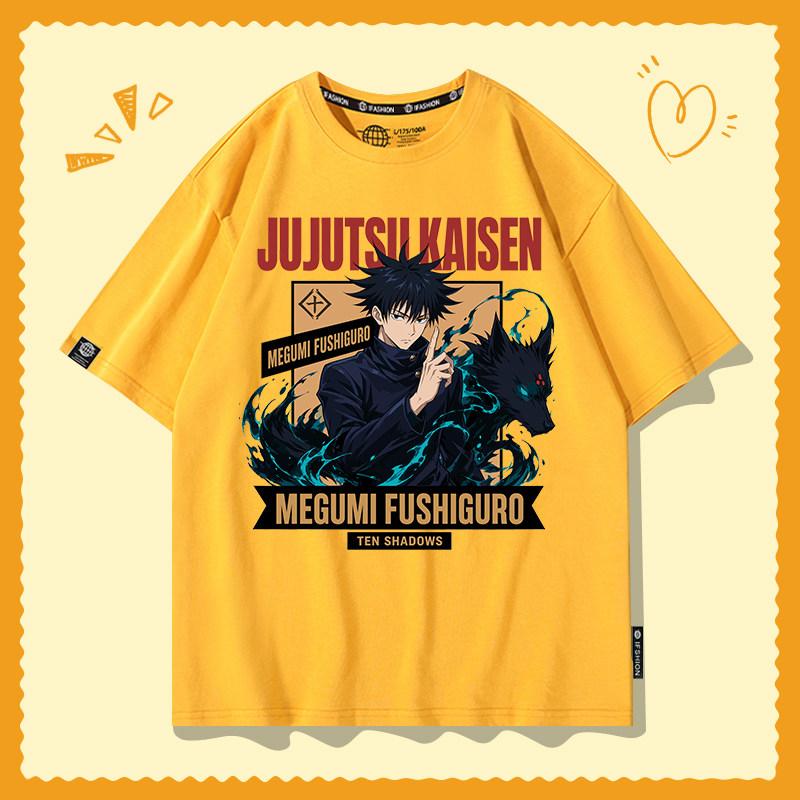 Jujutsu Battle Joint Anime Peripheral Cotton Cartoon Printed Unisexs And Unisexs Short Sleeves New Fashion Trend Casual Tshirt