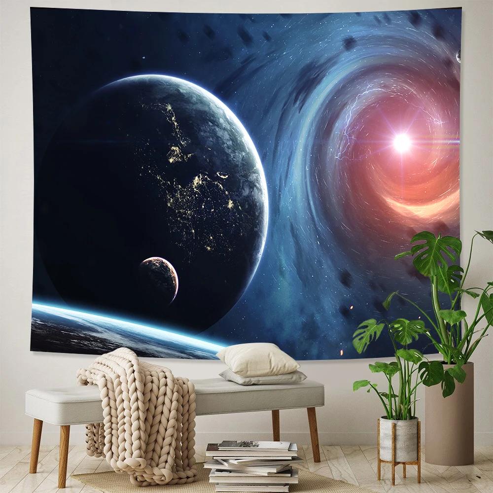 Cosmic Planet Home Decoration Tapestry Background Cloth Yoga Mat Bed Sheet Sofa Blanket