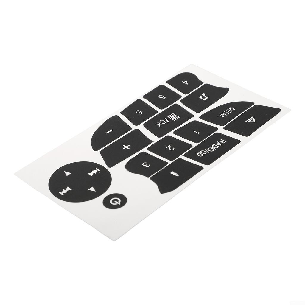 Наклейка для ремонта кнопок Custom Fit для Renault, черная накладка с белой надписью